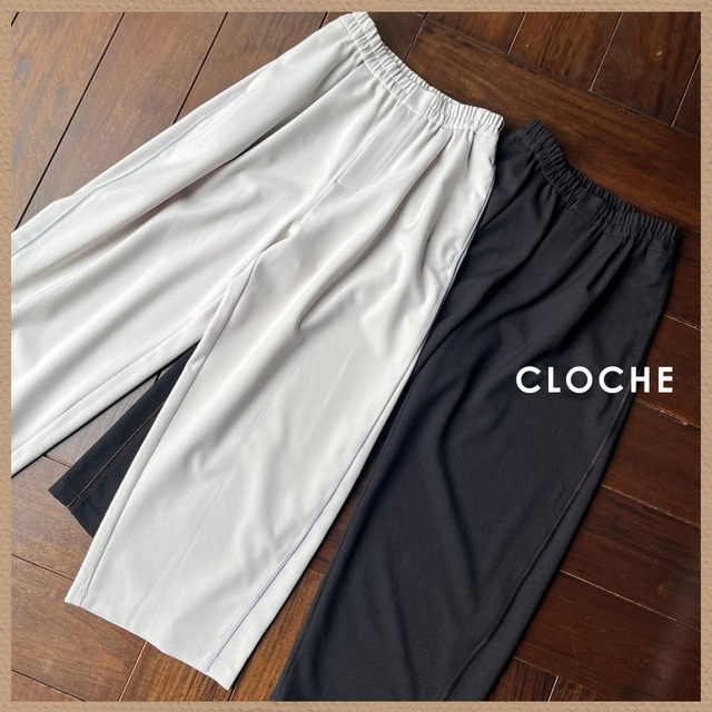【CLOCHE】ラインワイドパンツ（450-86012）