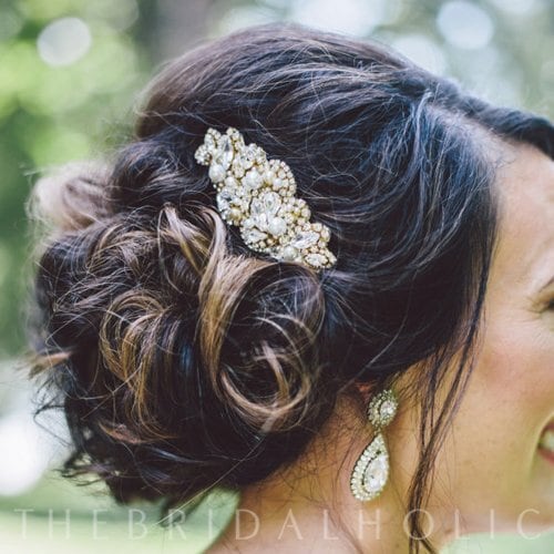 Crystal and Pearl Bridal Comb】 | THE BRIDAL HOLIC