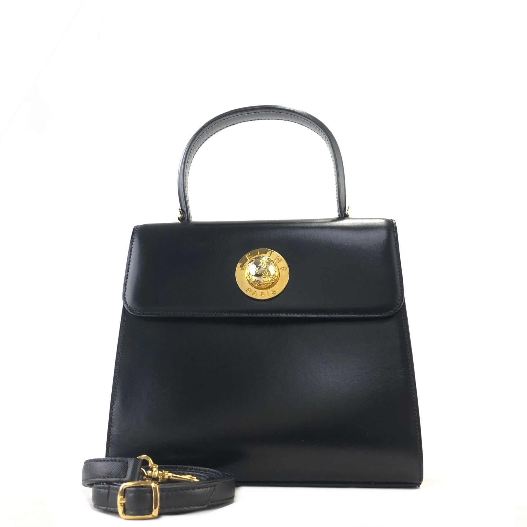 CELINE セリーヌ スターボール レザー ハンドバッグ 2WAY CELINE セリーヌ スターボール レザー ハンドバッグ 2WAY
