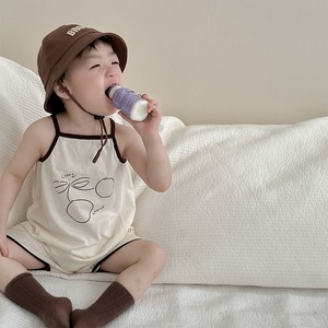 【BABY】夏新作チェリー柄キャミロンパース