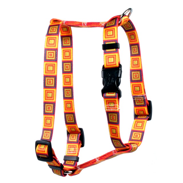 Orange Blocks  ローマンハーネス＋リードセット XSサイズ - Yellow Dog Design