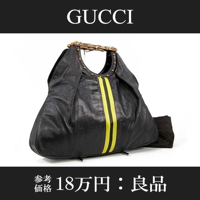 【全額返金保証・送料無料・良品】GUCCI・グッチ・ハンドバッグ(バンブー・人気・レア・女性・メンズ・男性・ゴールド・鞄・バック・L030)