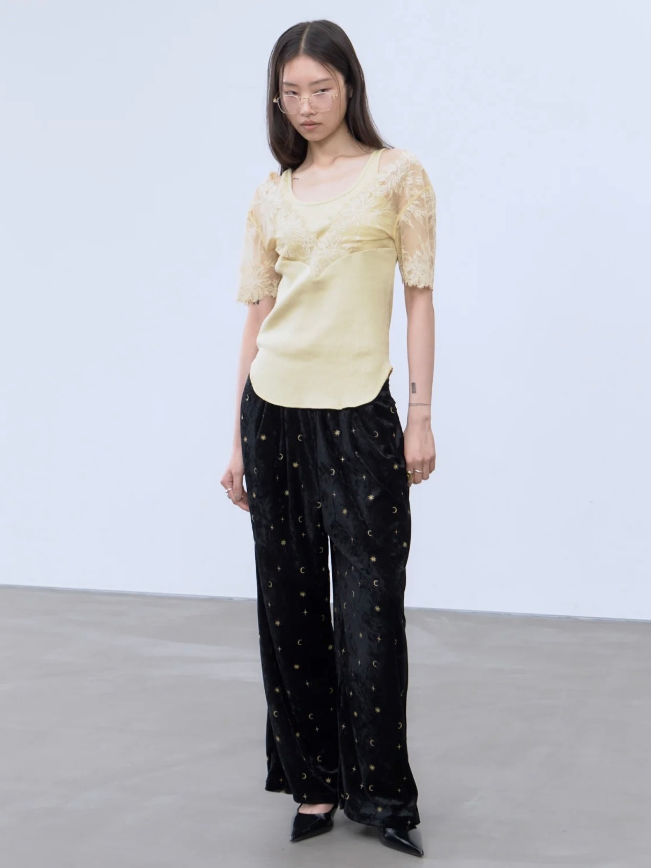 【26SS】THINGS THAT MATTER シングスザットマター /トップス / SWITCHING LACE RIB TOPS - 5