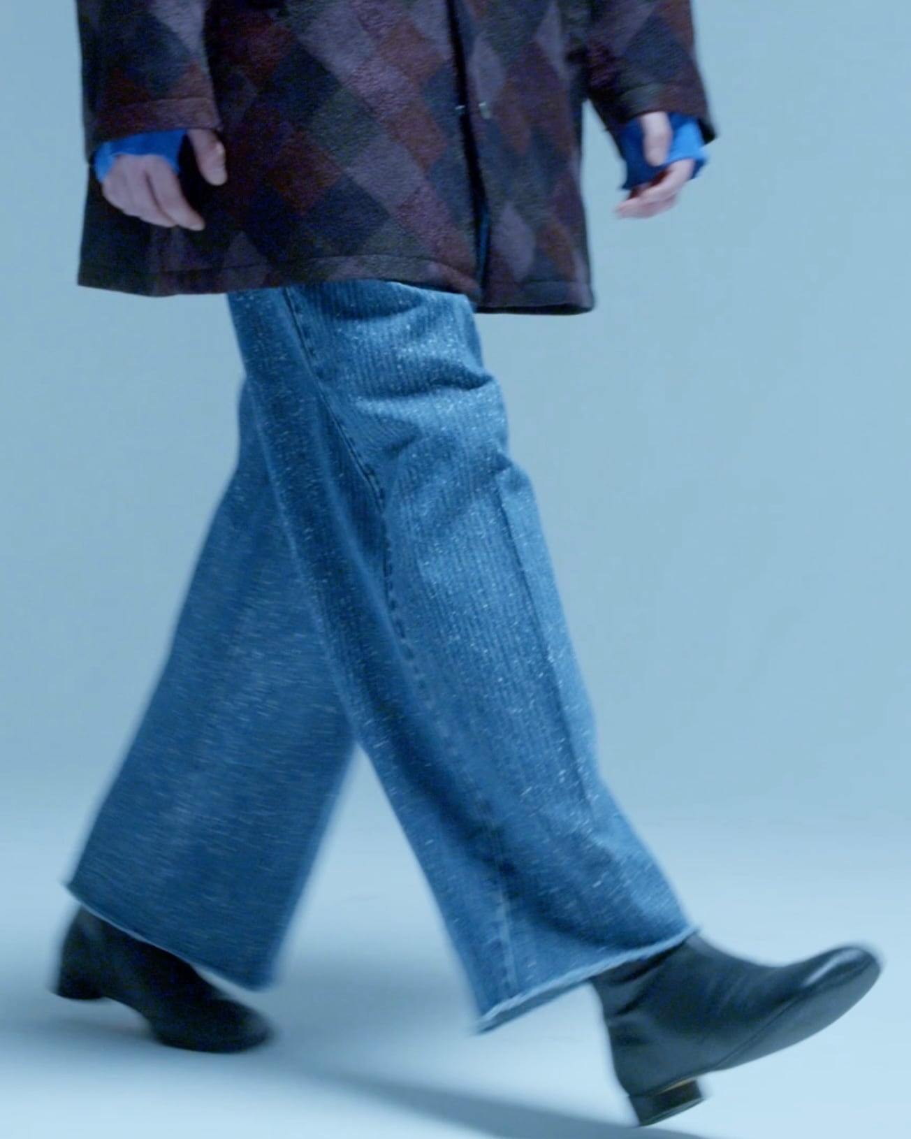 お*引様 saby TUCK BAGGY Stripe Denim Splash saby TUCK-BAGGY TYPE 2 - Stripe Denim Splash Vintage Wash - INDIGO