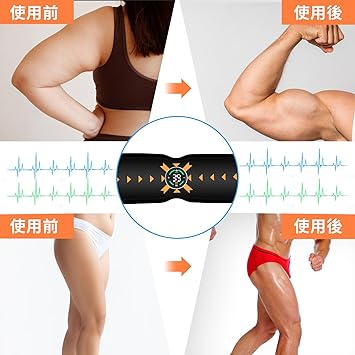 IGYLAR 【2024モデル 39段階強度】EMS 腹筋ベルト ジェルシート不要 10
