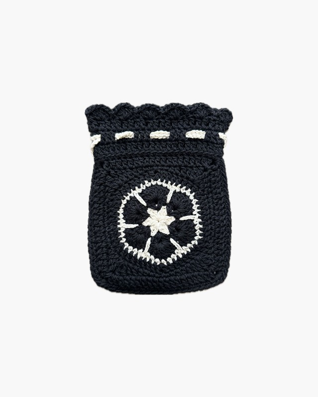 African flower motif drawstring bag