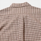 90s CHAPS Ralph Lauren リネンコットン チェック ボタンダウンシャツ