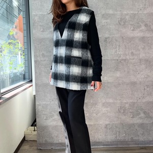 アンナケリー  Annakerry チェックシャギーベスト