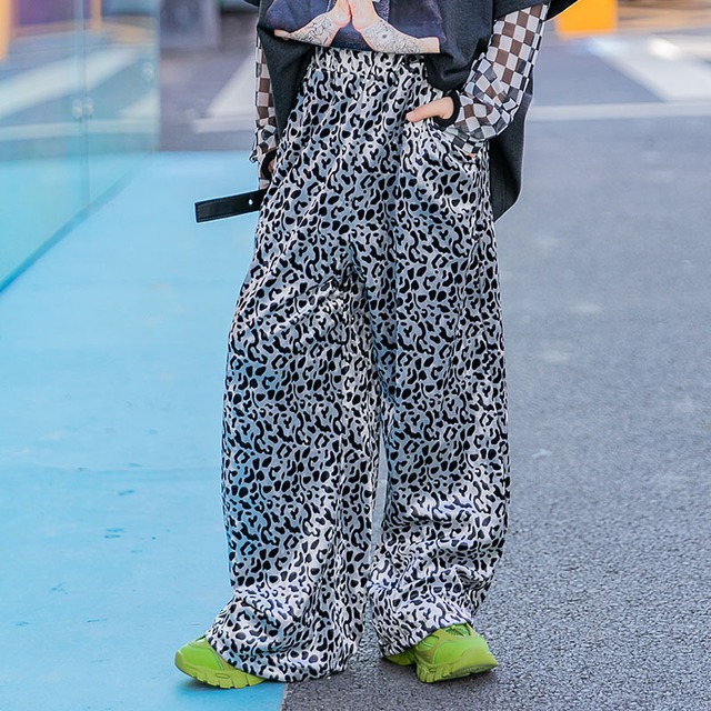 パンツ スプリングルーズカジュアルレオパード 春物 トレンディボーイ88608912824