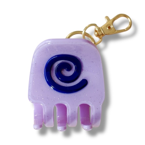Spiral Clip with Hook / Purple