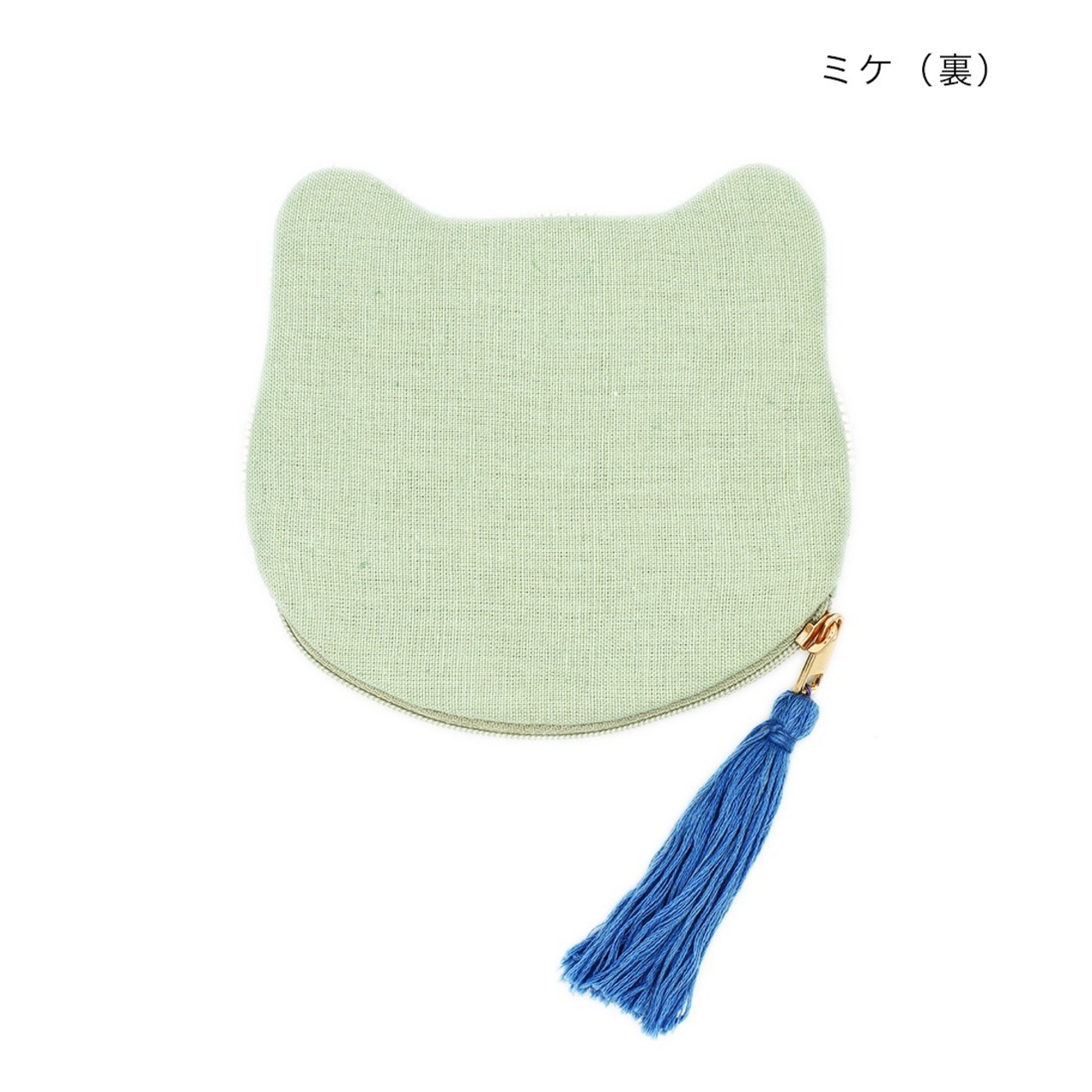 猫フェイス　ビーズがかわいいポーチ　クロ／トラ／ハチワレ／ミケ