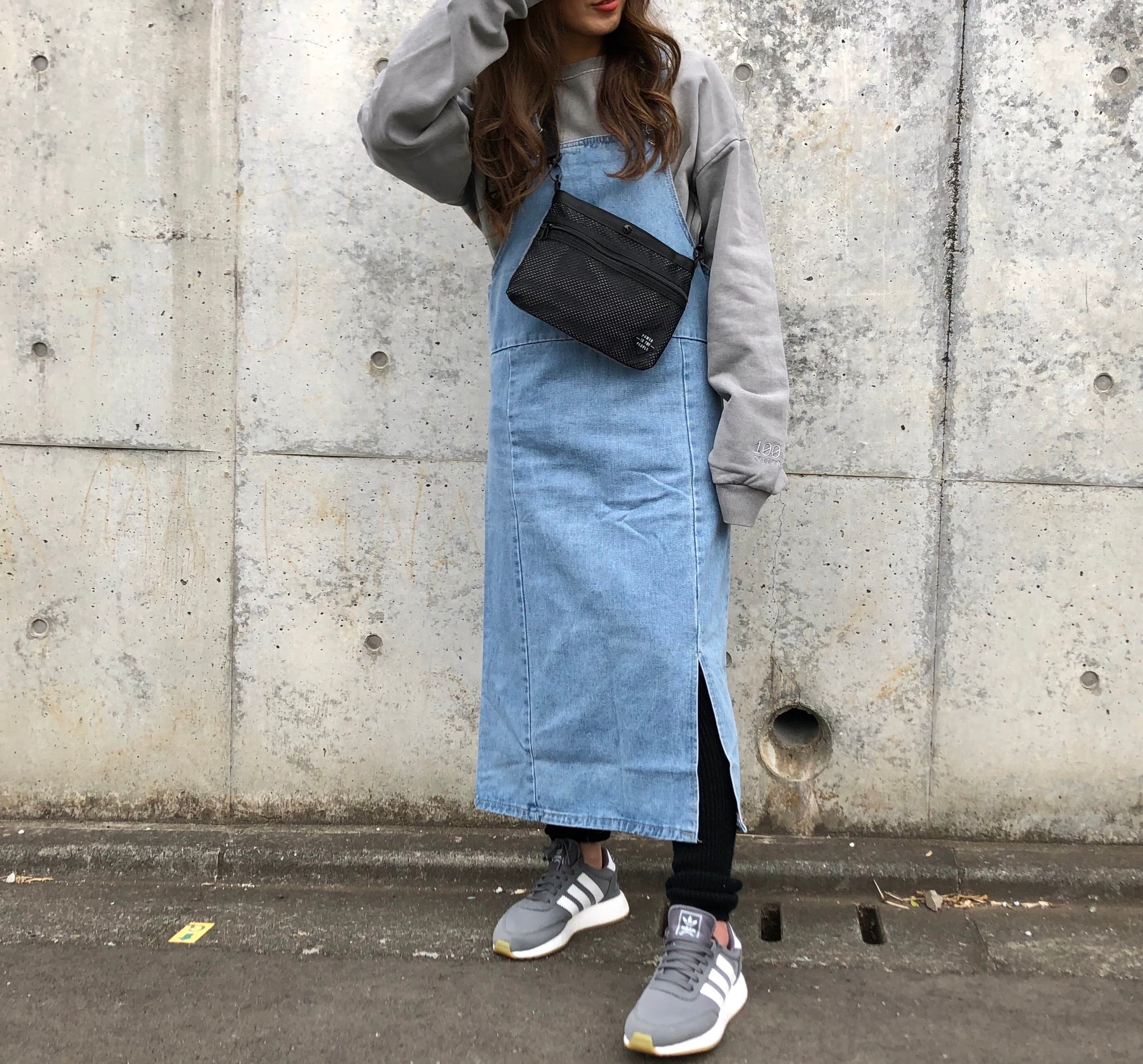 阪神素地 RA-98 サロペット前ファスナー付 LLL ブルー 阪神素地 RA-98 サロペット前