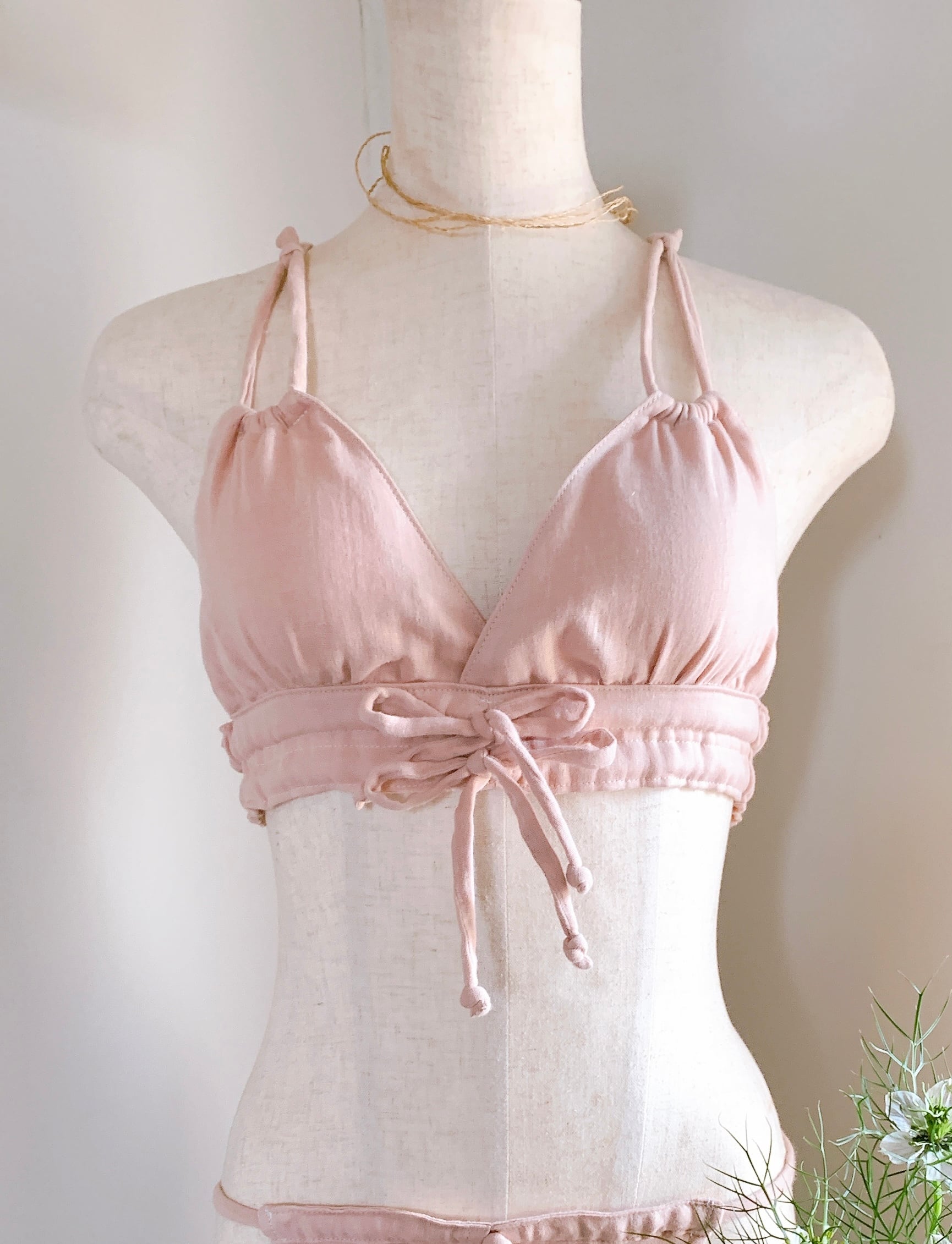 　締めつけない下着　“ゆる〜りブラ“    ピンクベージュ　第4チャクラ