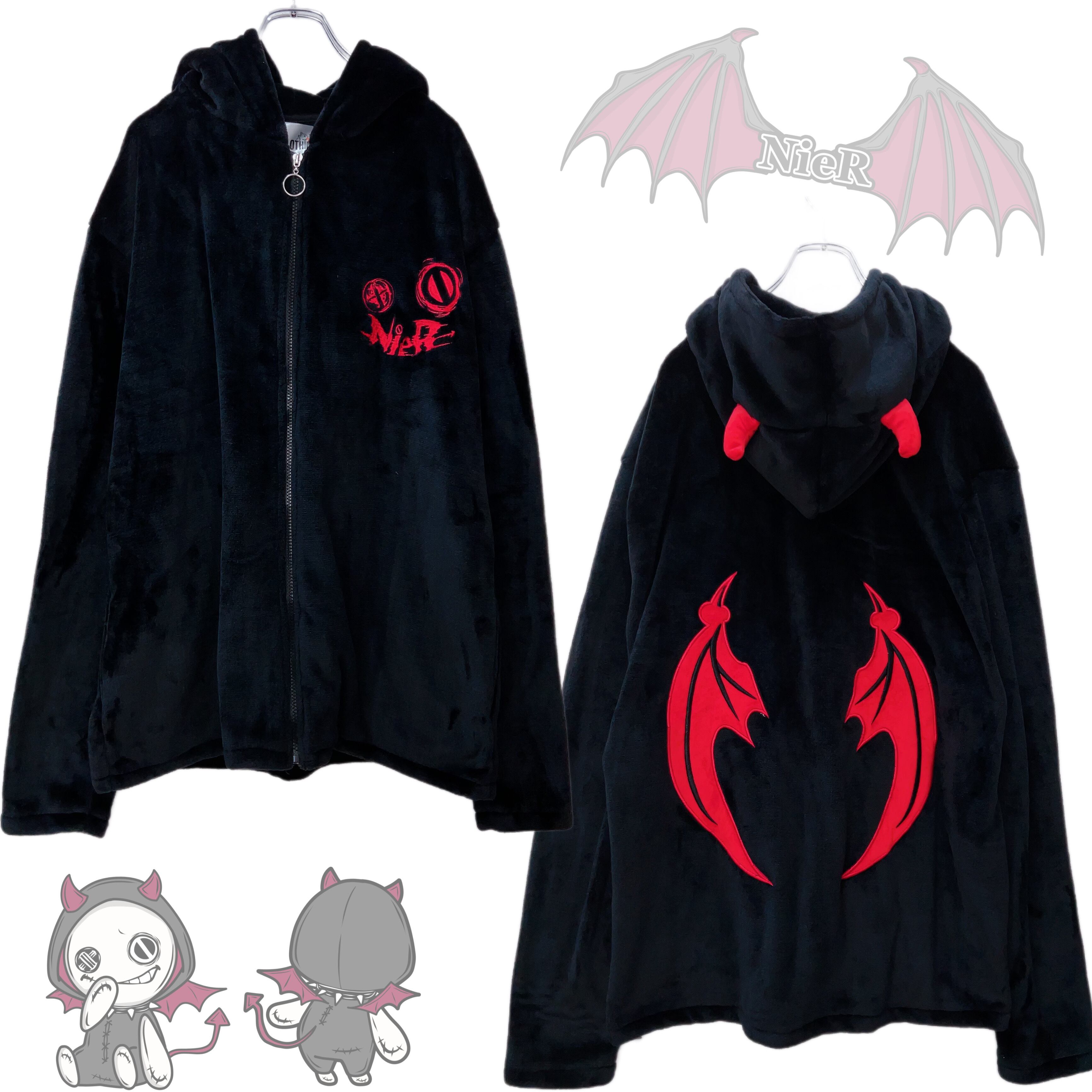 ツノ付きふわもこ防寒ZIP OUTER【DEVIL】 | NIER CLOTHING powered by BASE