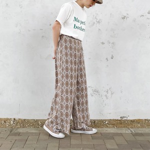 Printed relax pants (brown)