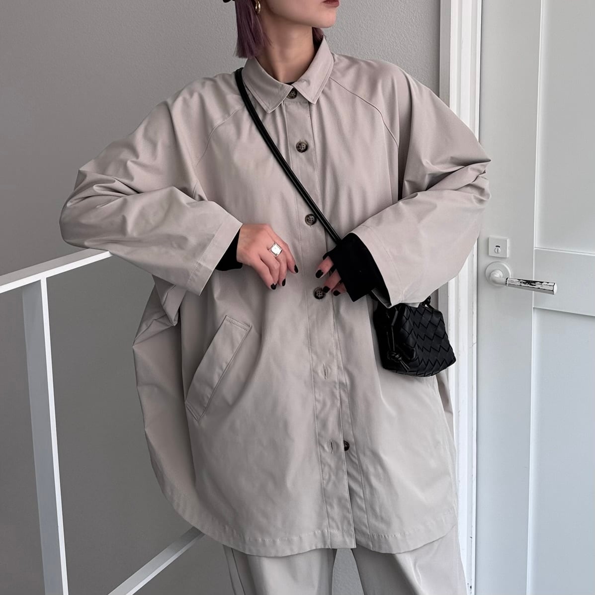 ポンチョシルエットオーバーSH/エクリュ | CFT.