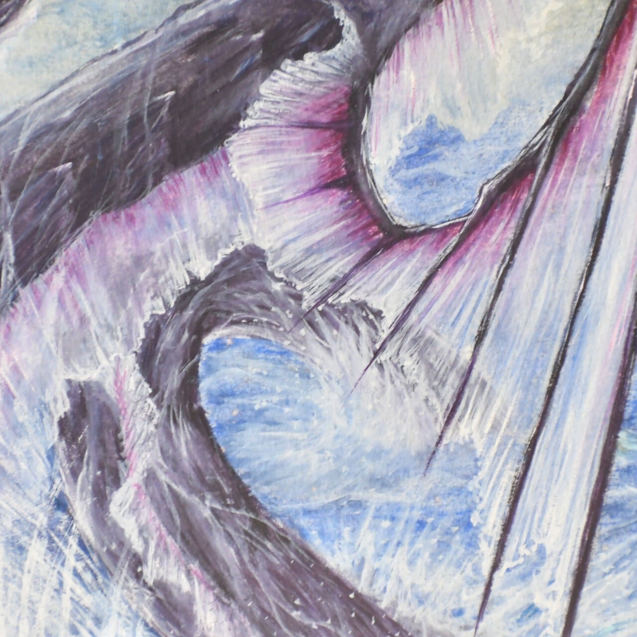 水彩画 抽象画 額のサイズ43×34センチ