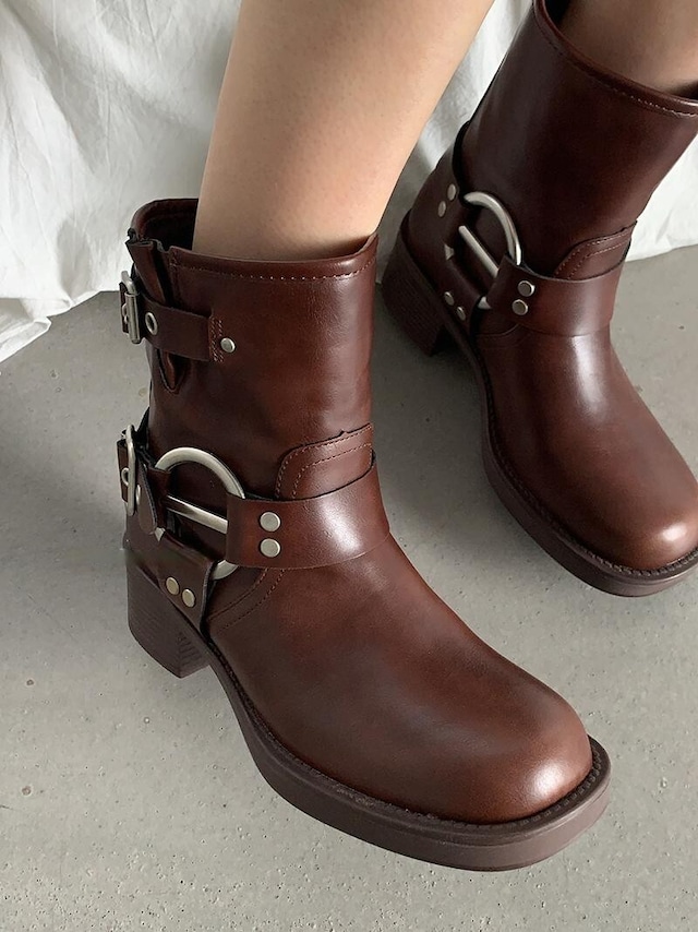 Metal buckle short boots（メタルバックルショートブーツ）c-544