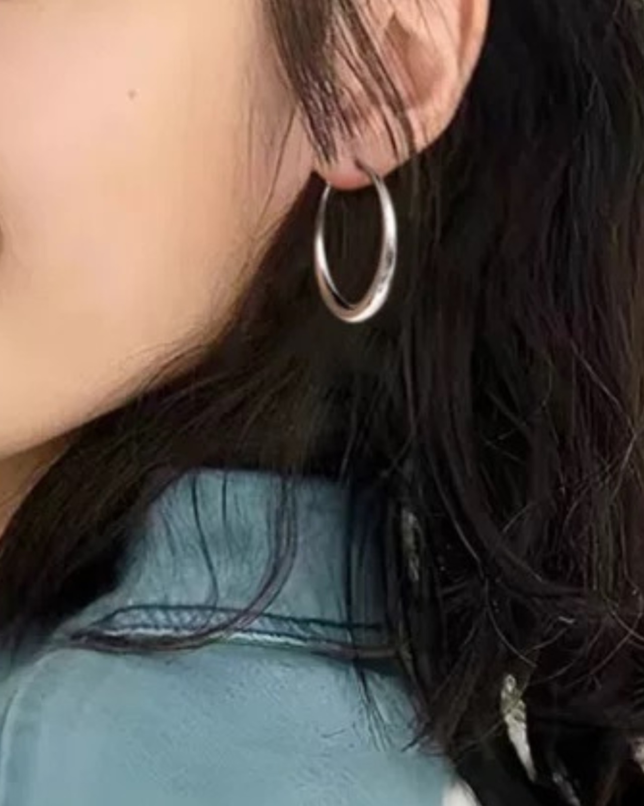 シルバーフープピアス A0399 - 1