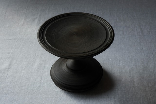 燭台　蝦夷山桜　鉄媒染　160mm