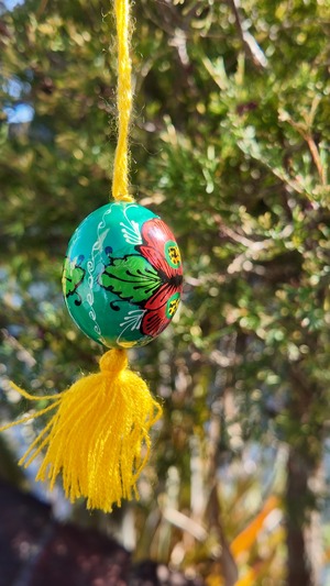 装飾用木製プィサンカ　小（イースターエッグ）　コロミヤモデル　