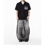 パッチポケット ニットポロシャツ af0170