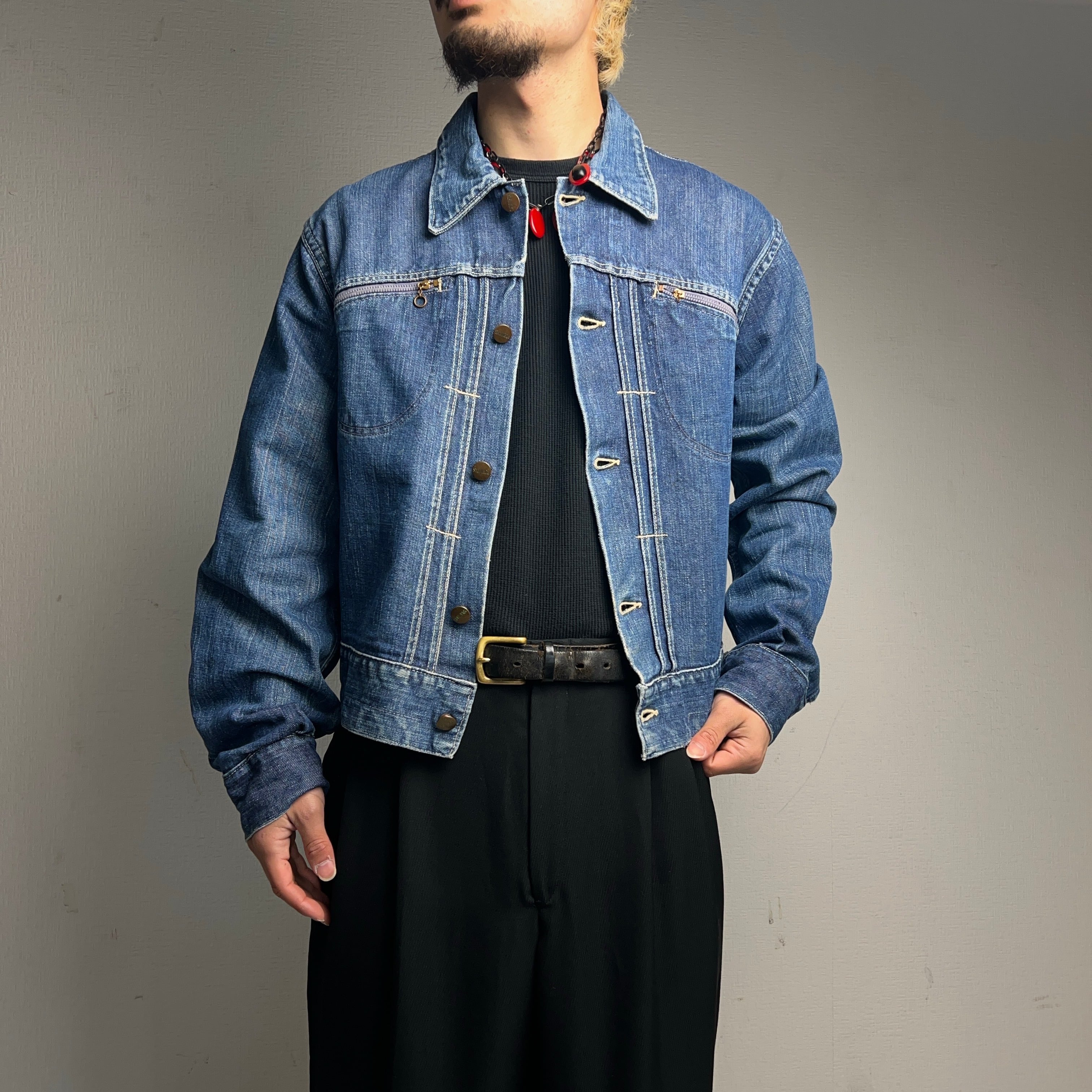 1960's SEARS ROEBUCKS Pleats Denim Jacket 60年代 シアーズ ロー