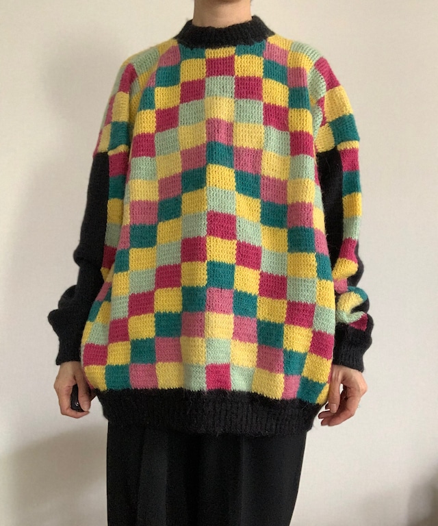 Colorful hand made knit