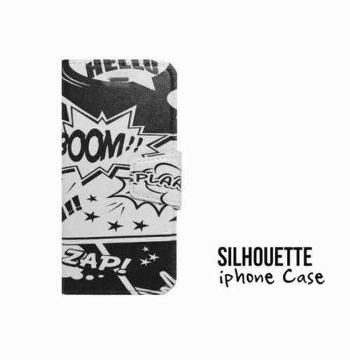 SILHOUETTE iPhone Plus手帳型スマホケース#American comics 