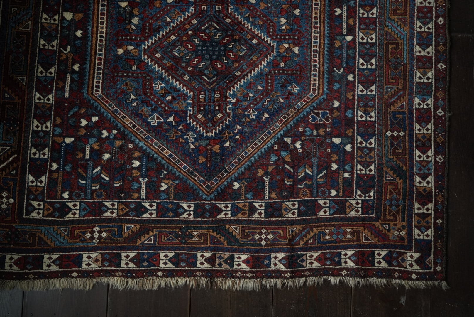 【AA14】美しきブルー、砂漠に咲く宝石|アンティークアフシャール