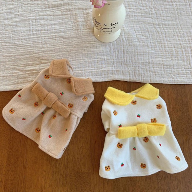 【全2色】あったか素材のフラワープリントワンピース d1576