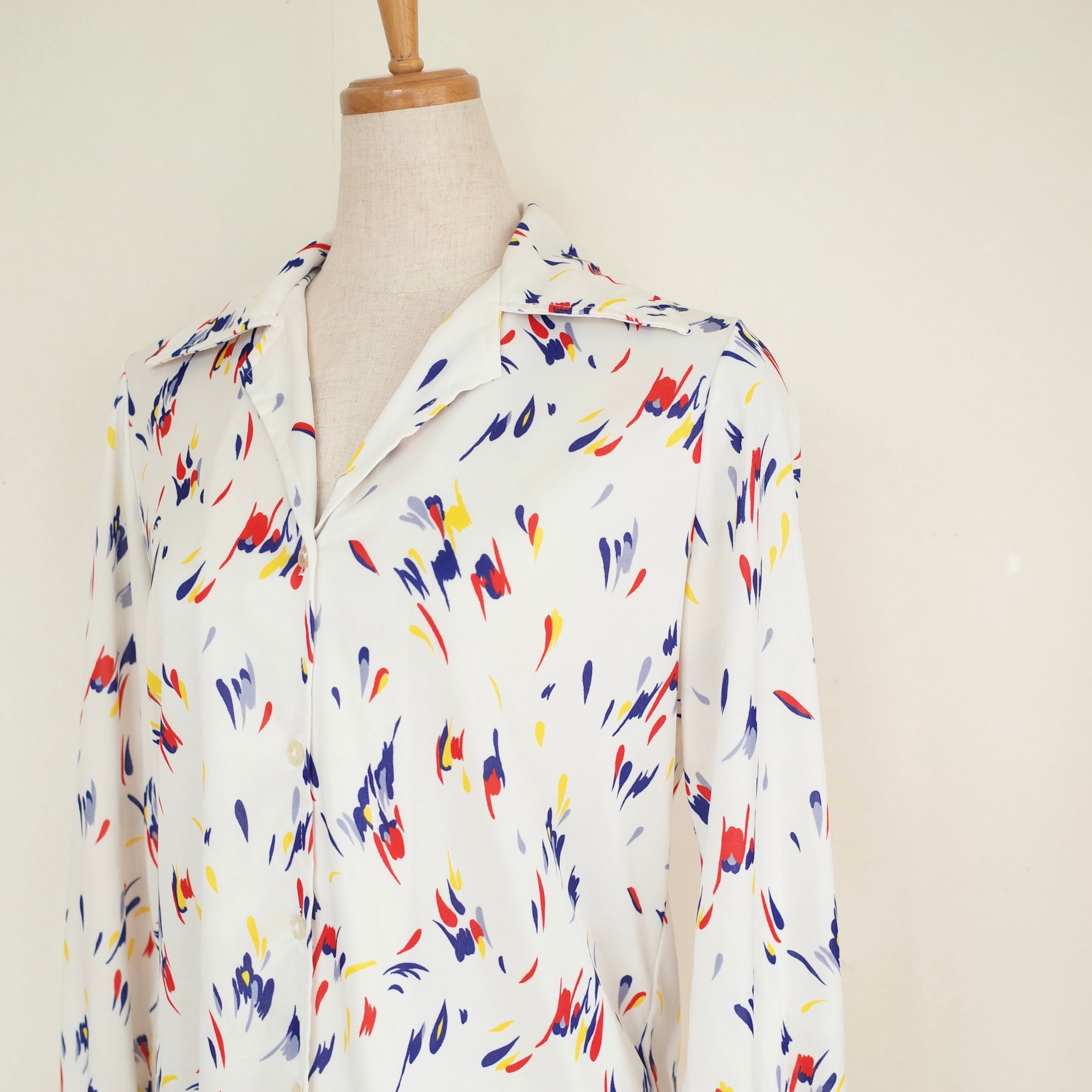 Open collar design polyester shirt