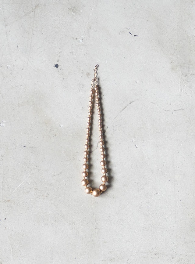 unknown used Gold color plated beads necklace