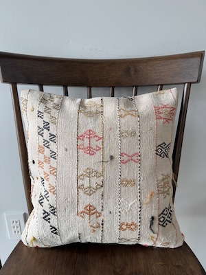 ヴィンテージ トルコラグ 刺繍クッションカバー 40x40 TRC184