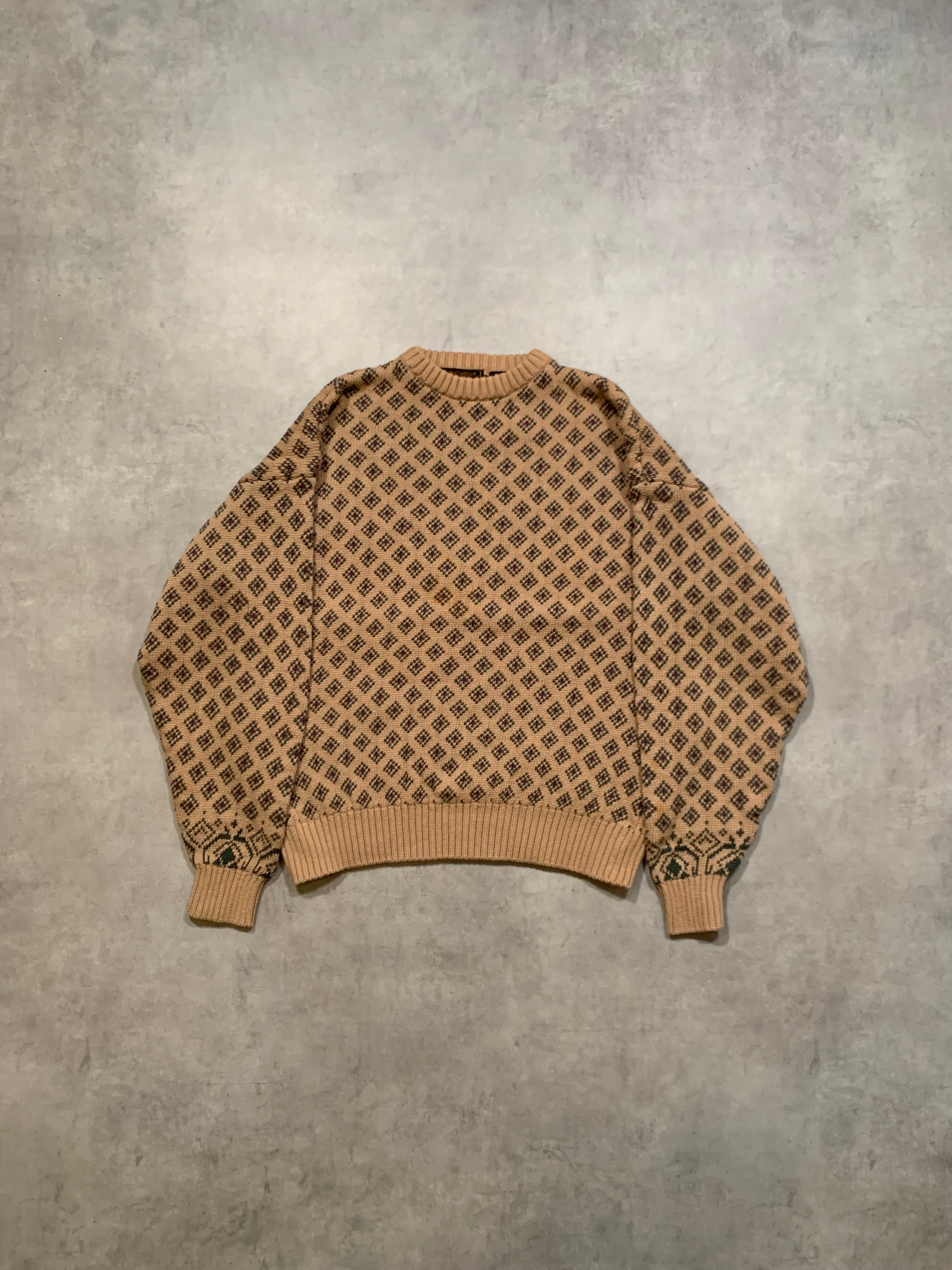 80-90's 黒タグ “Eddie Bauer” Pattern Cotton Knit | RENGA CLOTHING