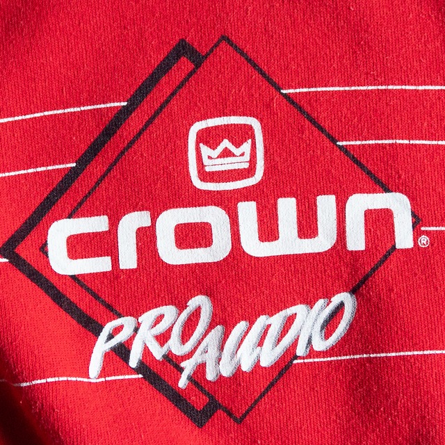 "CROWN Pro Audio" '90s vintage PR sweat