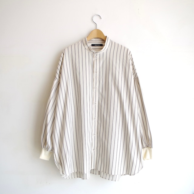 SIWALY  Stand Collar Shirt  Stripe