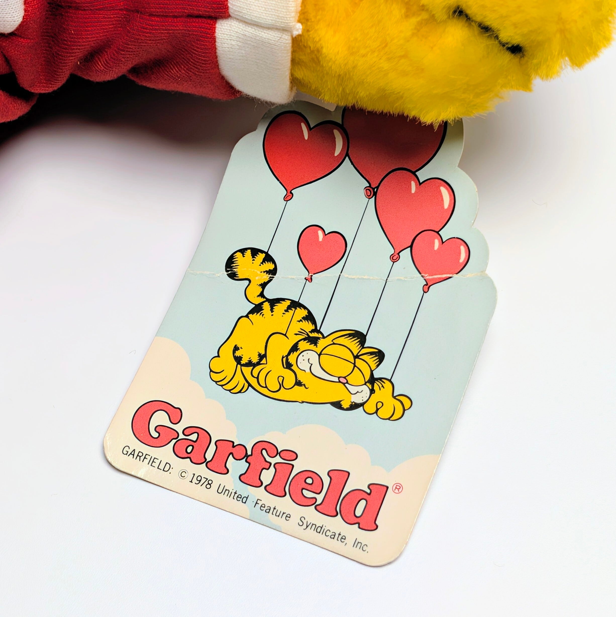 ☆ VINTAGE 1980年代初期 ☆【 Garfield ( ガーフィールド ) 】『 ♡KISSY,KISSY♡ 』【B】ぬいぐるみ プラッシュ plush 1980年代年製 〚アメリカン雑貨 アメトイ〛