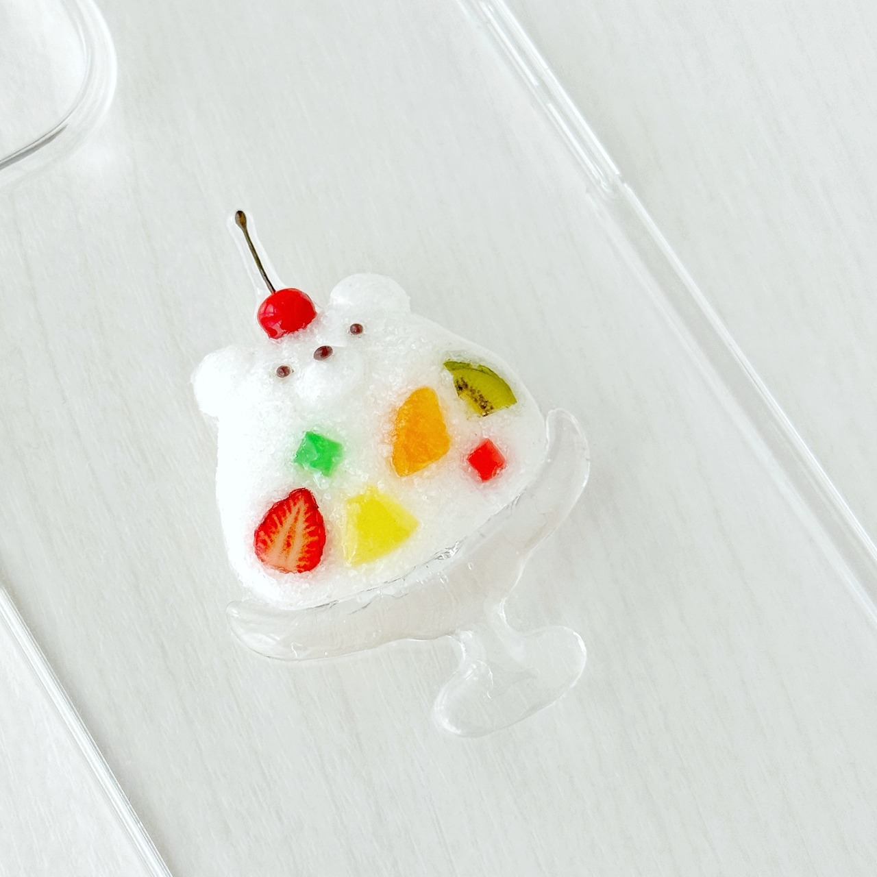 しろくま かき氷 スマホケース 夏限定 フェイクスイーツ（iPhone/Android対応）・画像2