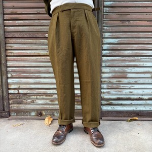 90s British Army イギリス軍 Barrack Dress No.2 Pants バラックドレス パンツ 170表記 W102cm 英国 サイトアジャスター カーキ系 00s