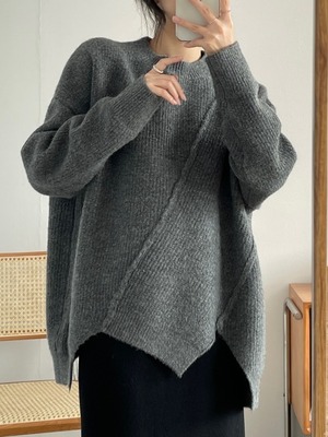 Random hem knit（ランダムヘムニット）b-740