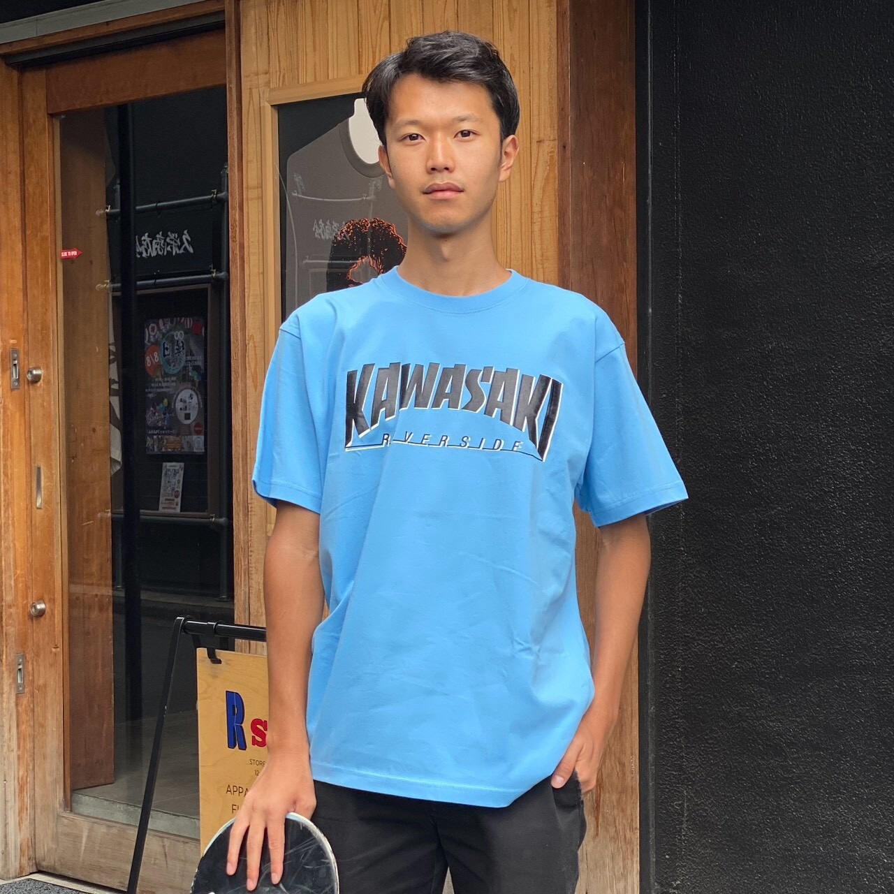 RIVERSIDE BASE 『KAWASAKI』T-SHIRTS - KAWASAKI BLUE -