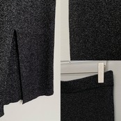 ラメバックスリットタイトSK/ブラック