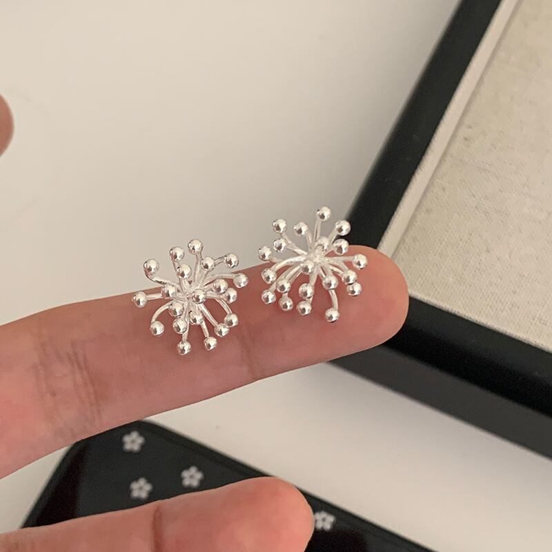HANAニッチな花火シルバーピアス | paapilioo