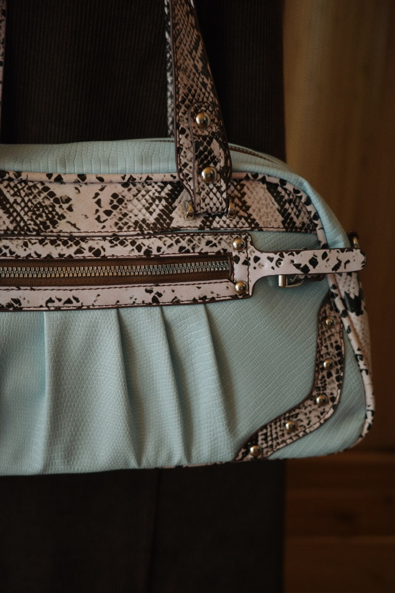 パイソンプリントバッグ
