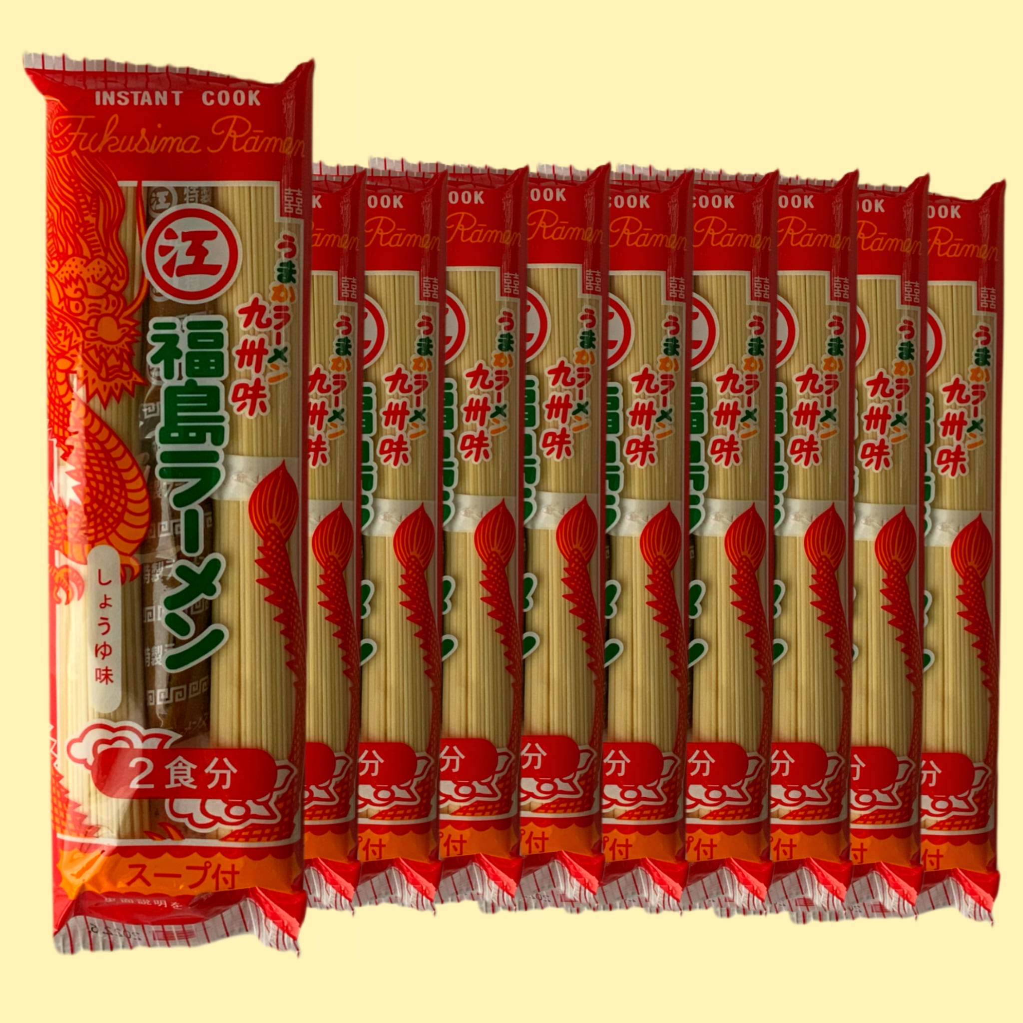 福島ラーメン　「運命の赤い糸」江崎製麺公式通販HP　しょうゆ味　10袋セット