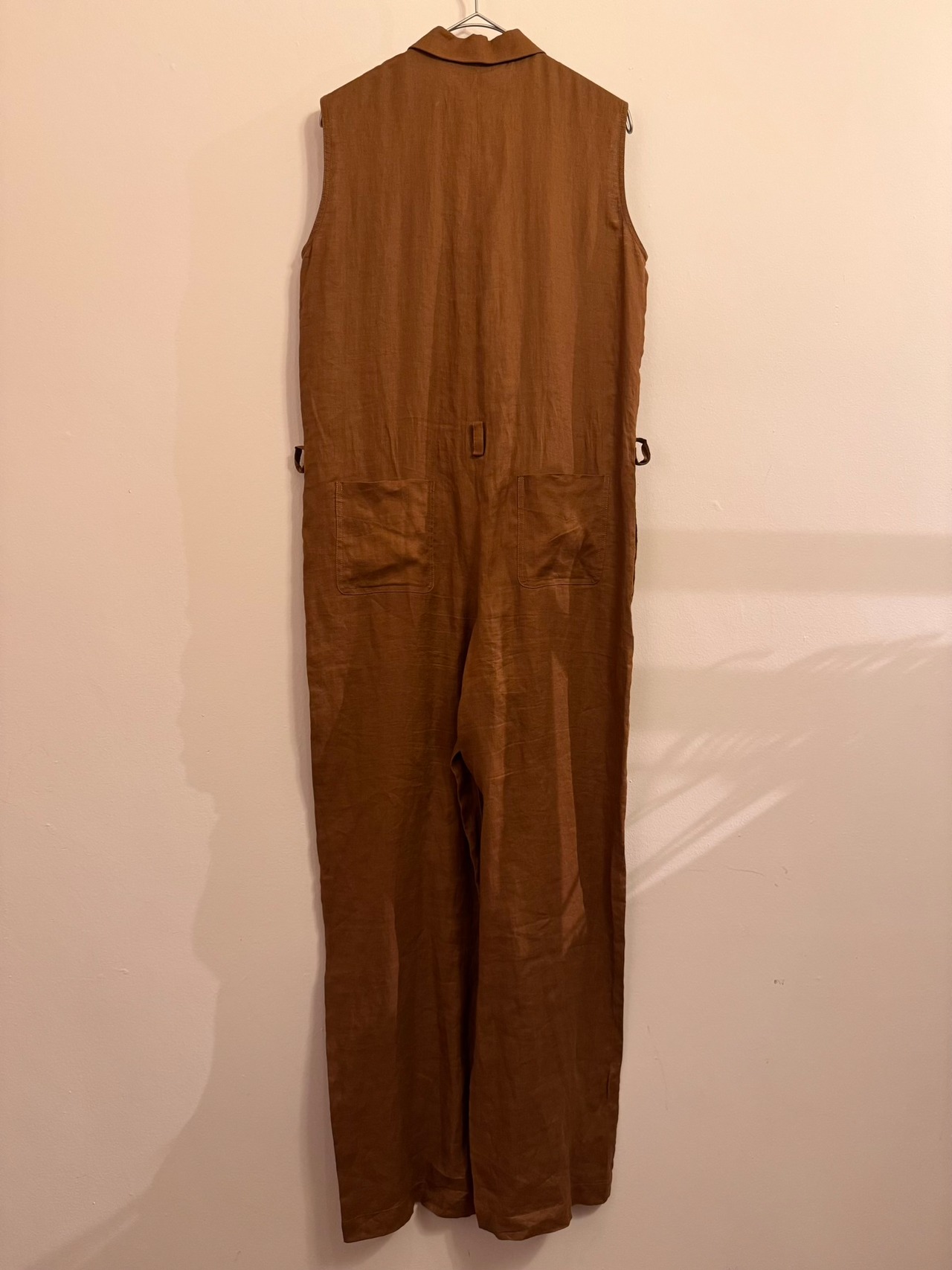 Max Mara made in Italy ブラウンリネンオールインワン