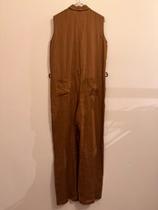 Max Mara made in Italy ブラウンリネンオールインワン