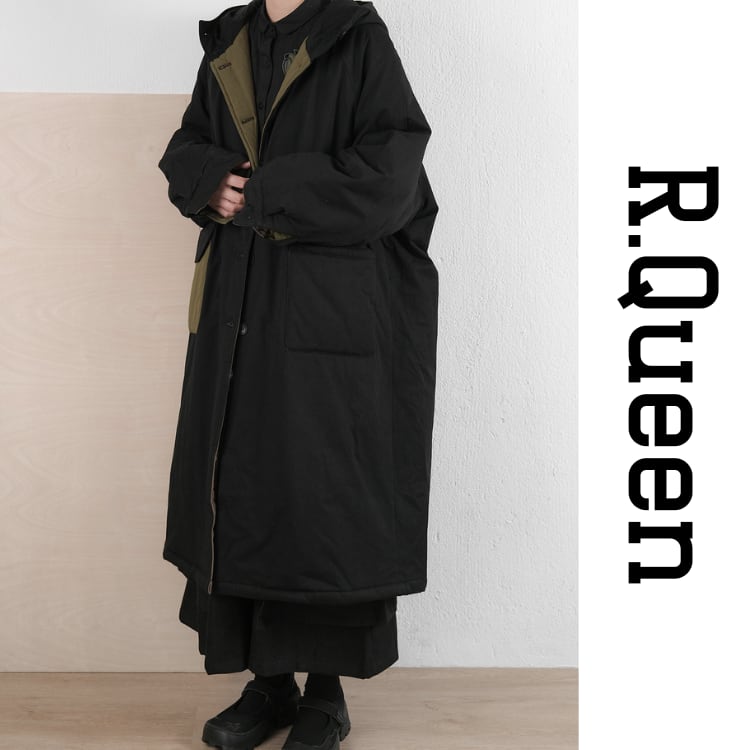 フード付き オーバーサイズ ロング丈 コート R30051