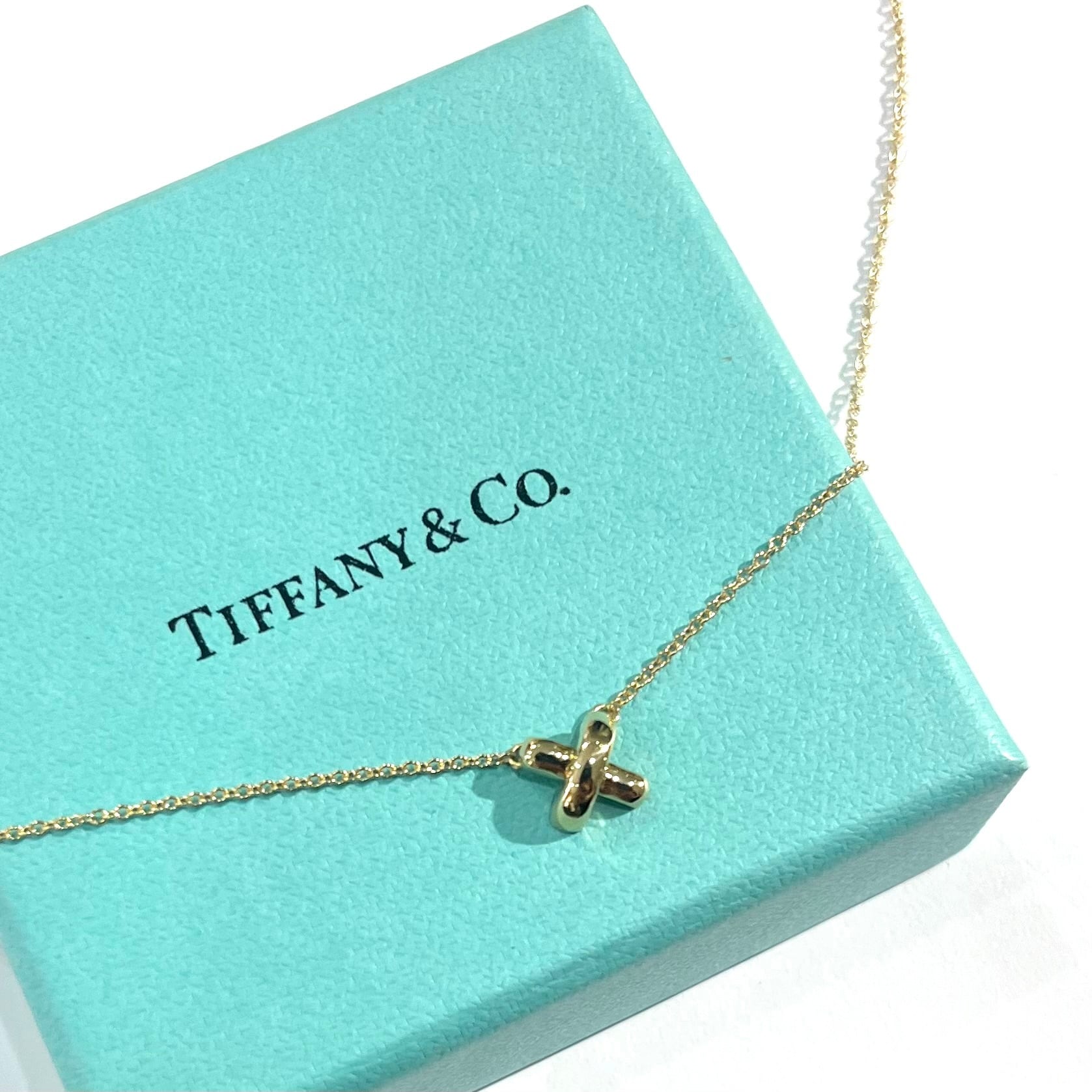 TIFFANY & Co.】K18 750 2936 ゴールド 金 クロスステッチ ネックレス